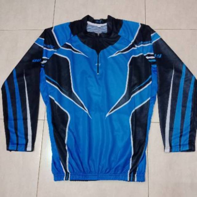 Jersey sepeda Hitam Biru Austy