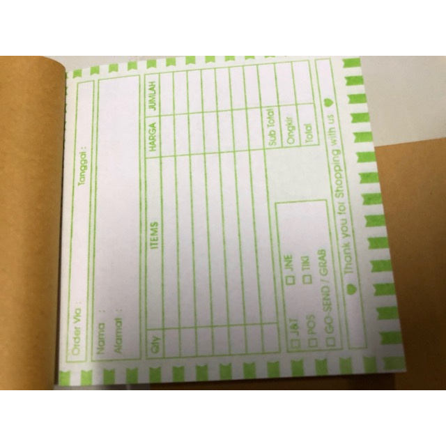 

Nota Mini 1/6folio 3ply (150lembar/50set)