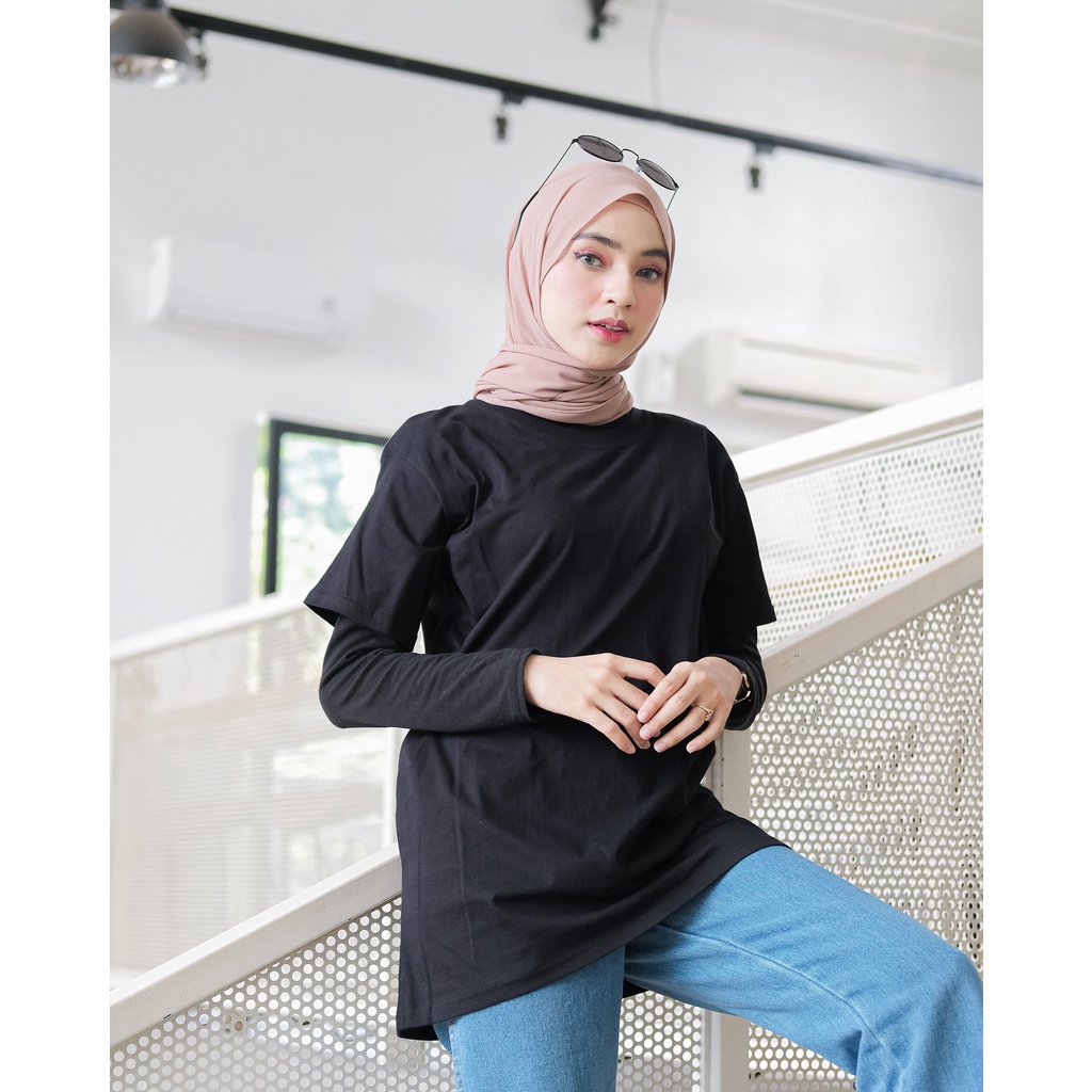 AFI - EC - Kaos Oversize Polos Hitam REAL KATUN