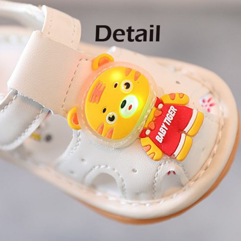 Sepatu Bayi Bunyi Cit cit, Sepatu Lampu LED warna warni, Sound shoes