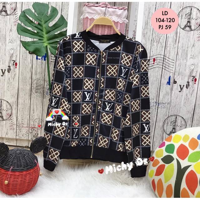 Jaket Scuba Motif