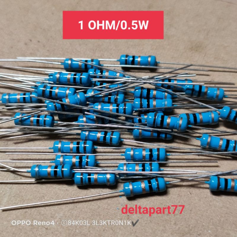 40PCS RESISTOR 1OHM/0.5W