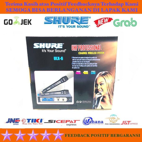 MIC WIRELESS SHURE ULX6 VOKAL KARAOKE PIDATO