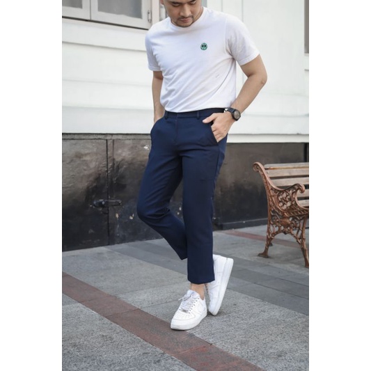 Mubeng - Celana  Ankle Slimfit Navy