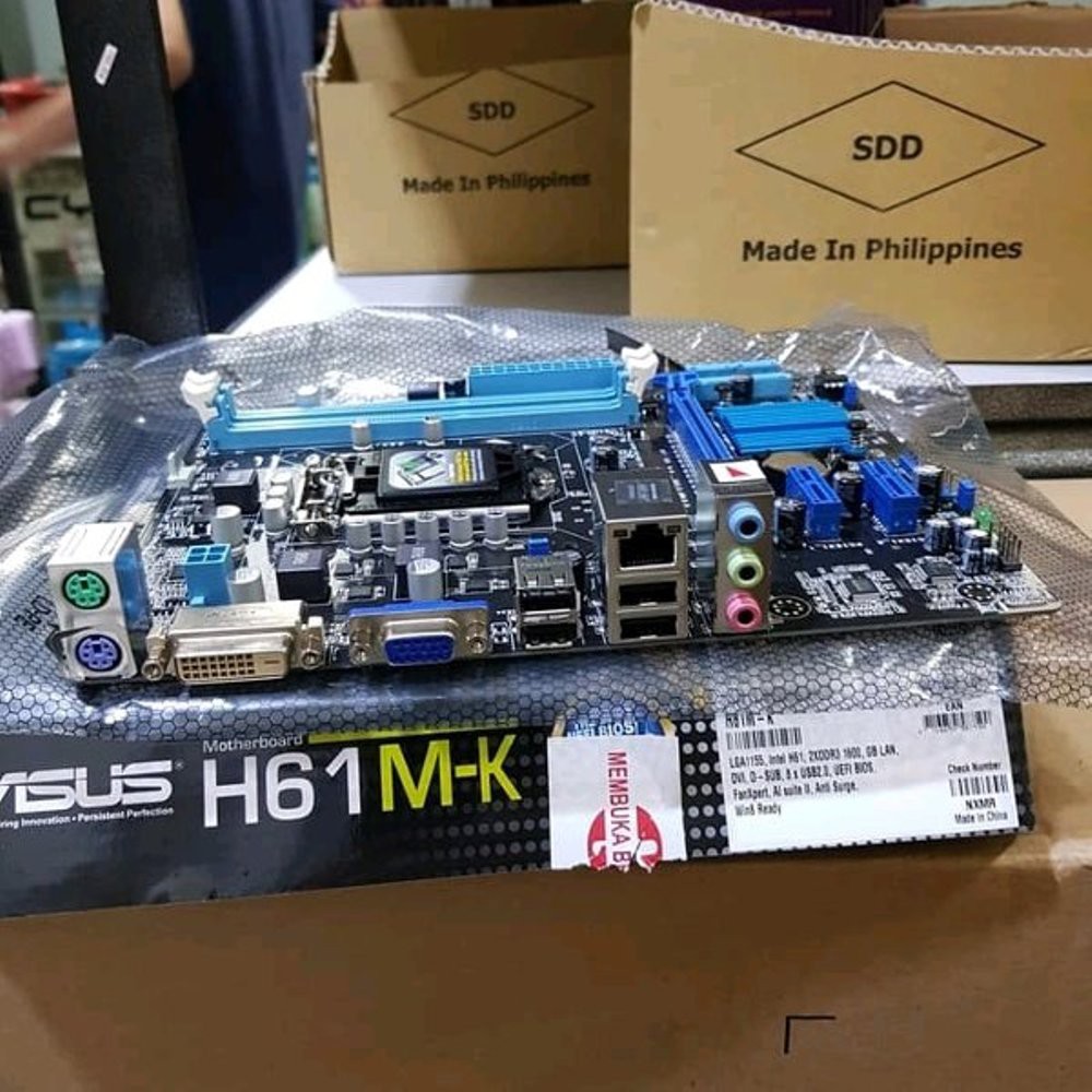 DS Motherboard Asus H61M-K LGA 1155 Terbaik