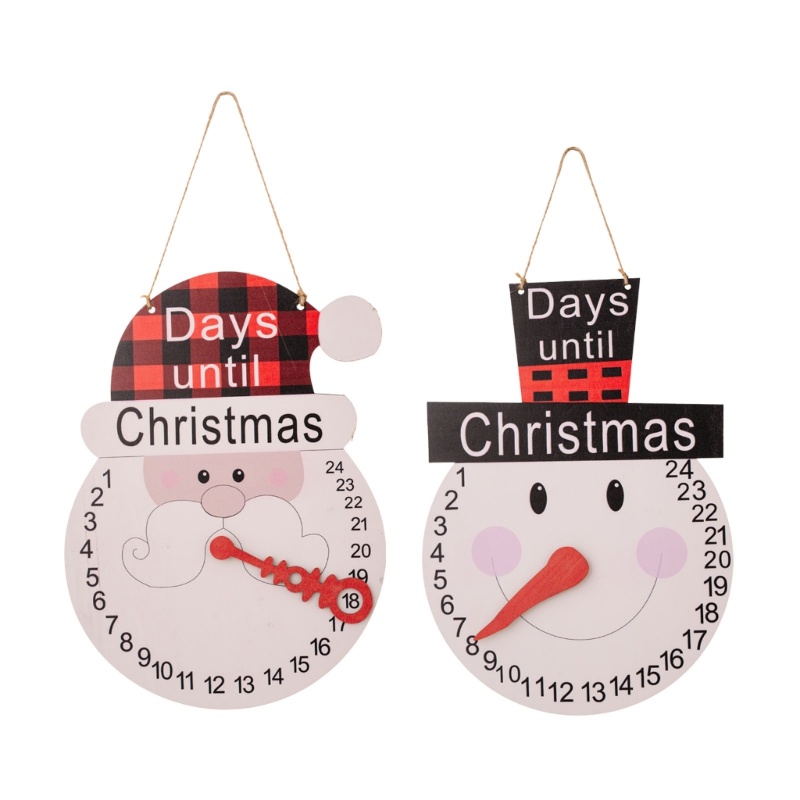 Jam Kalender Advent Bentuk Santa Untuk Dekorasi Pintu