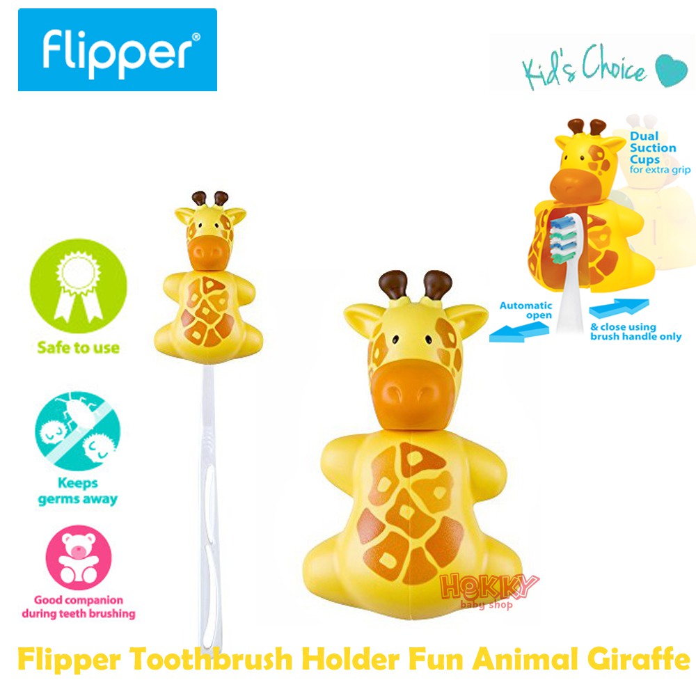 Flipper Fun Animal Giraffe Tempat Sikat Gigi Lucu bentuk Jerapah