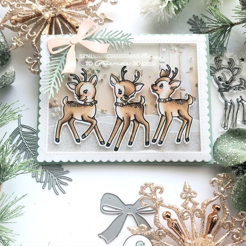 Cetakan Stensil Cutting Dies Motif Daun Natal Bahan Metal Untuk Scrapbook / Craft DIY