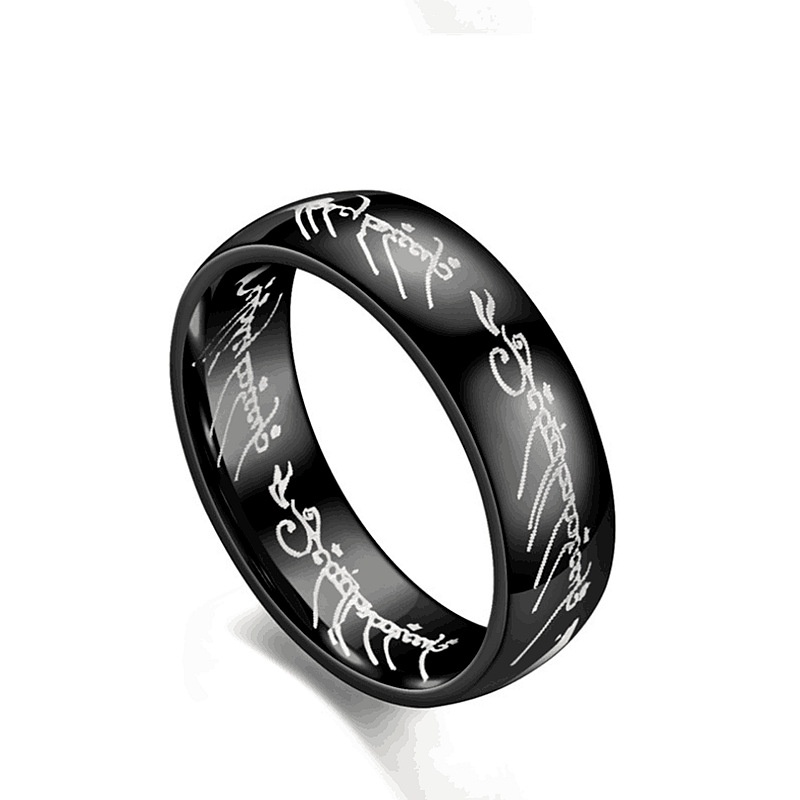 Lord of the Ring Cincin Eropa Amerika | Titanium steel Anti Karat | Grosir Cincin Couple