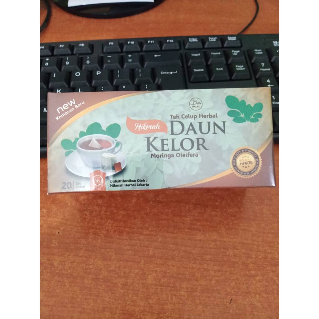 Teh Celup Kelor hikmah Daun kelor 100% Organik Anti-Kanker, Tingkatkan Imunitas dan Kekebalan isi 20