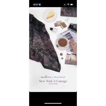 New York 3 Buttonscarves X Allyssa Satin