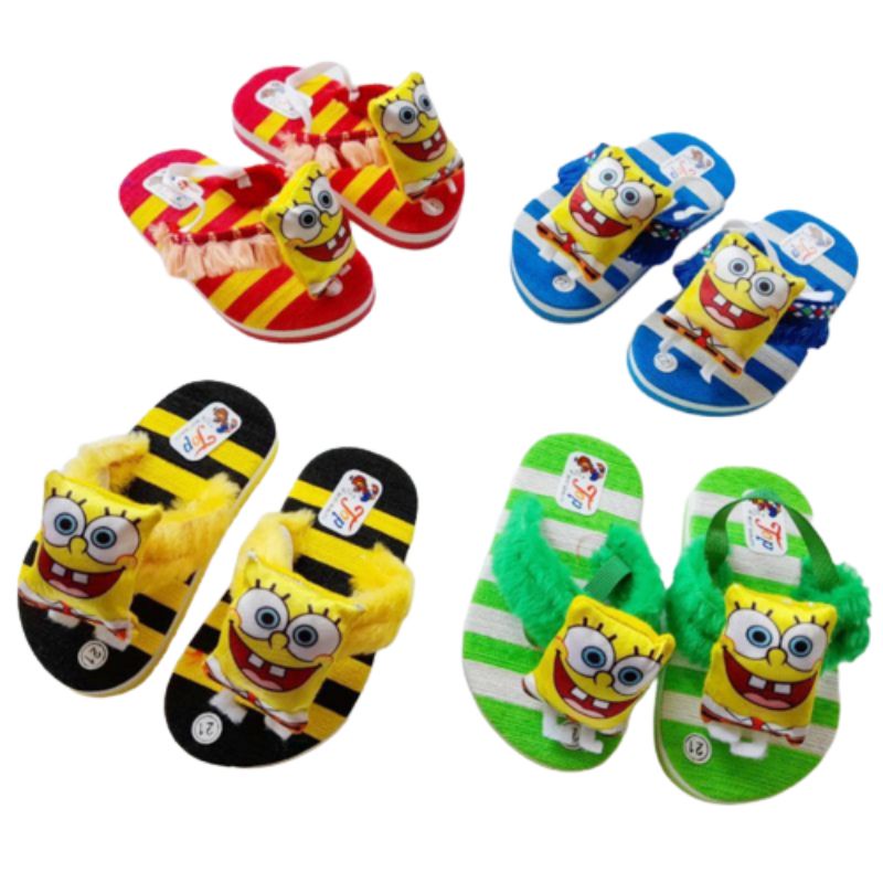 [1-3 TAHUN] Sandal Jepit Anak UNISEX BELANG Sendal anak CEWEK COWOK / SANDAL BABY KIDS BONEKA SPONGEBOB / SANDAL PREWALKER BAYI BONEKA SPONGEBOB