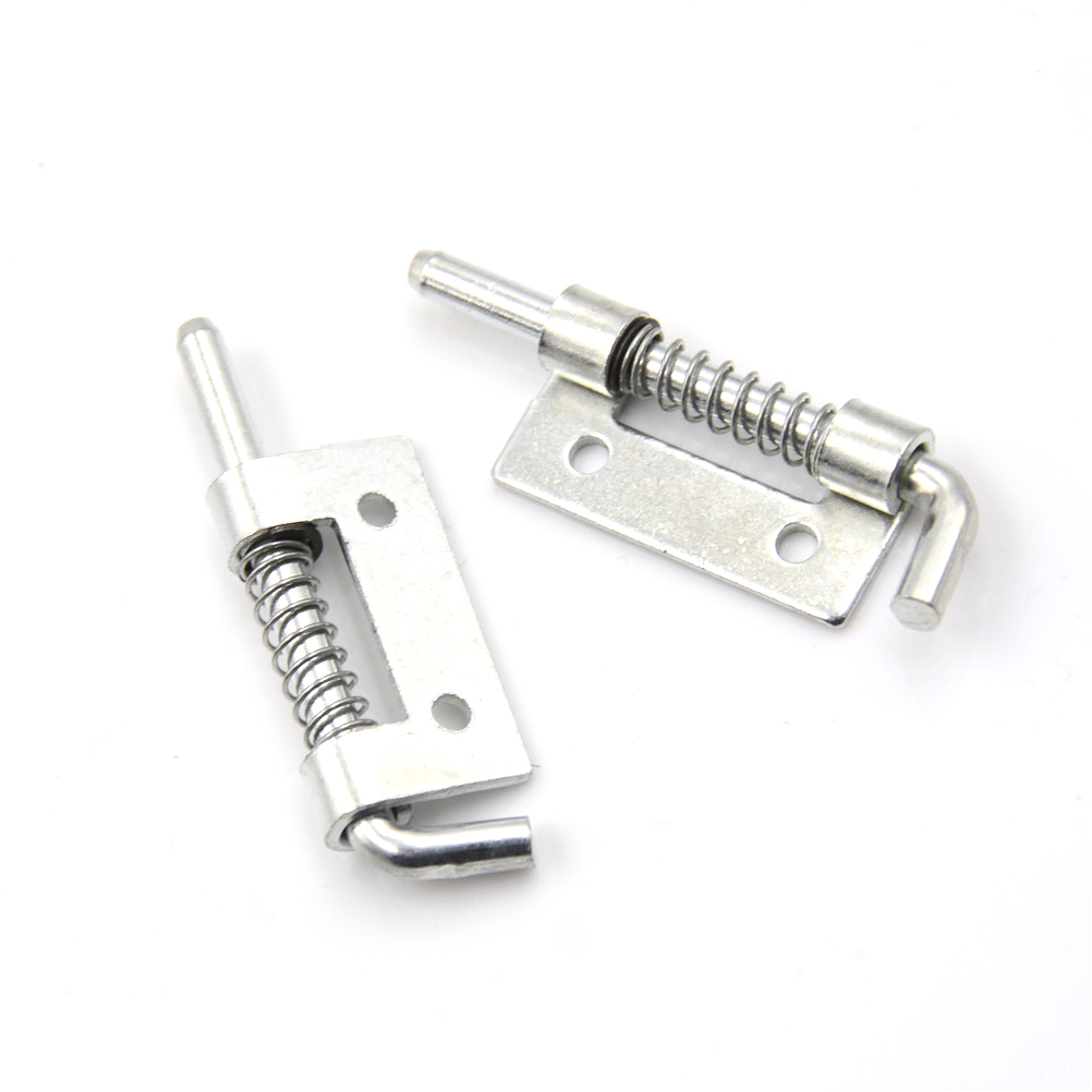 5 PCS Fixed Type Spring Loaded Barrel Bolt Latch Silver Tone