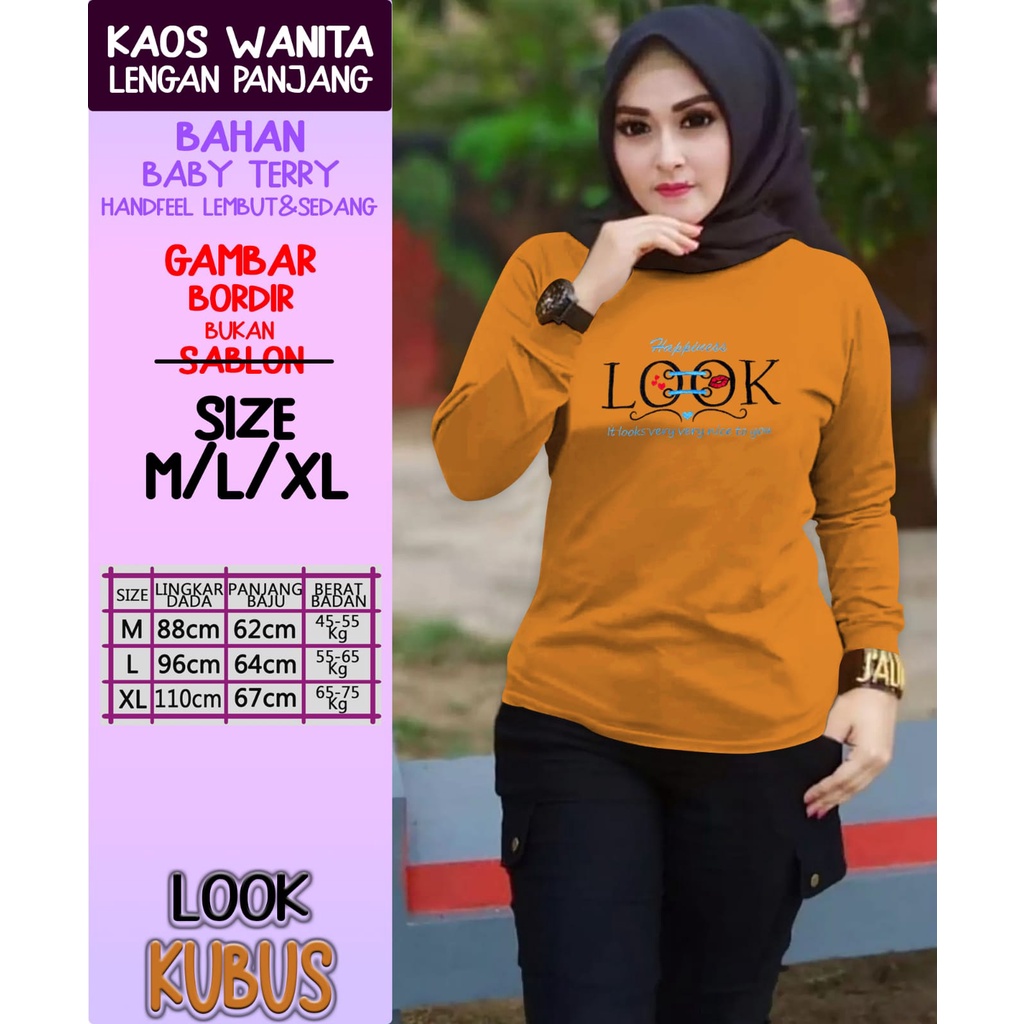 kaos lengan panjang wanita t shirt jaket sweater