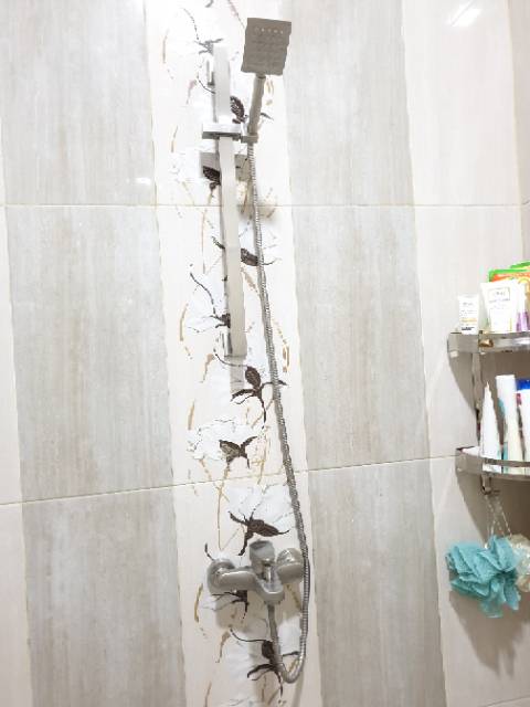 Paket shower tiang + kran bathub panas dingin BANO STAINLESS SUS304