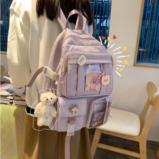 Tas Ransel Siswa Sekolah Menengah Atas berkapasitas besar Ins Tas Sekolah Jepang Wanita Korea Gadis Ransel / TAS RANSEL ANAK SEKOLAH FASHION IMPORT / tas sekolah anak laki-laki anak perempuan backpack sekolah anak SD SMP SMA / Tas Hadiah Anak