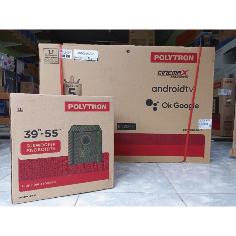 Polytron 43in LED TV PLD43BAG9953 + Soundbar Subwoofer