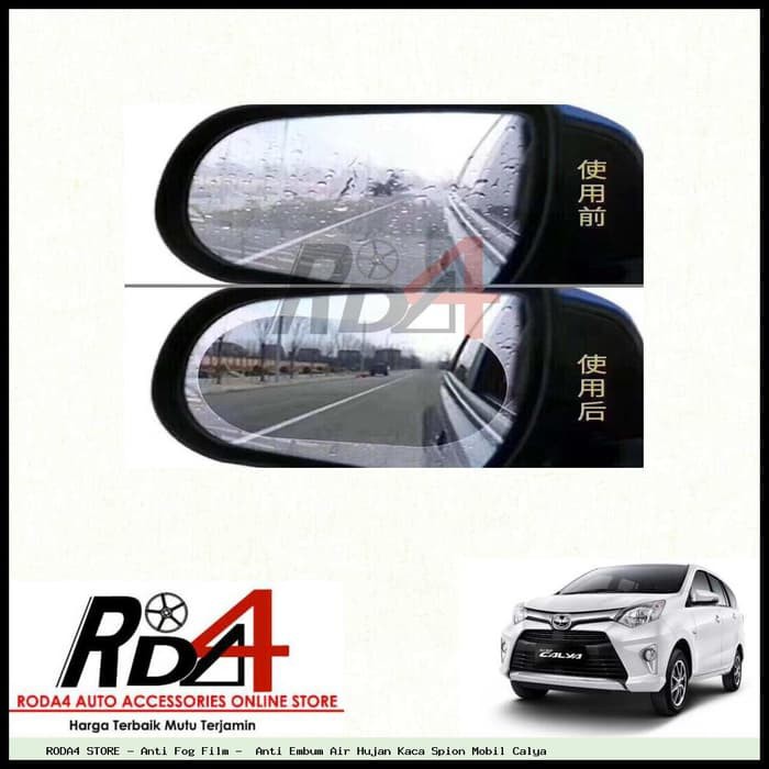 Anti Fog Film - Anti Embum Air Hujan Kaca Spion Mobil Calya