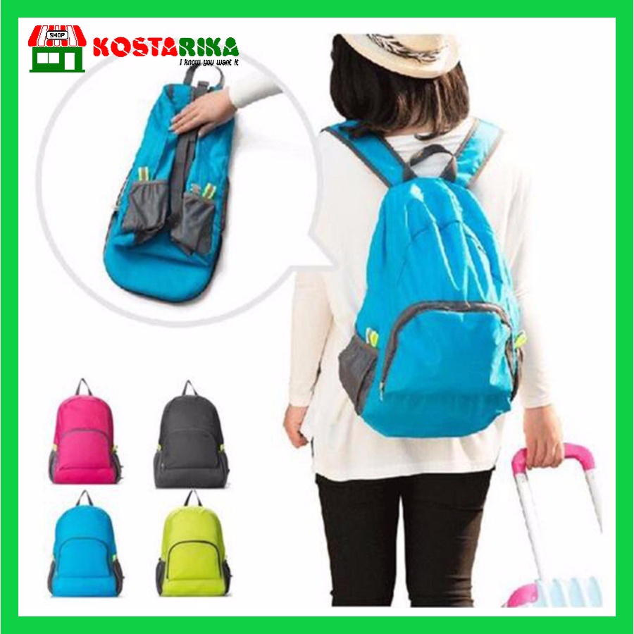 Tas Ransel Punggung Lipat Atau Folding Backpack Atau Ransel Travel Tas Simple