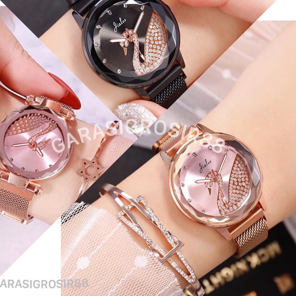 Muraaaahh.. JAM TANGAN WANITA / JAM TANGAN RANTAI MAGNET / JAM ANGSA MAGNET / ARLOJI ANALOG MEWAH