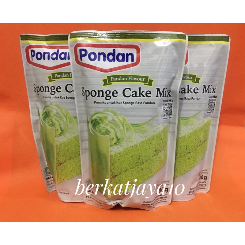 Pondan Sponge Cake Mix Pouch Pandan Flavour 200gr