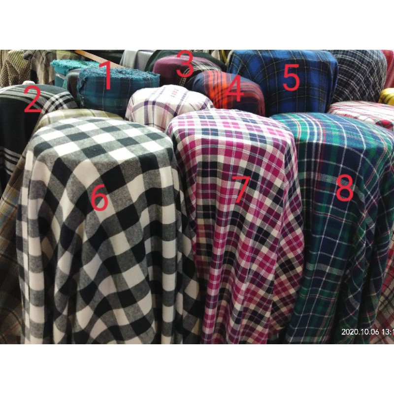 Kain flanel/bahan flanel kotak/ bahan cewek/cowok
