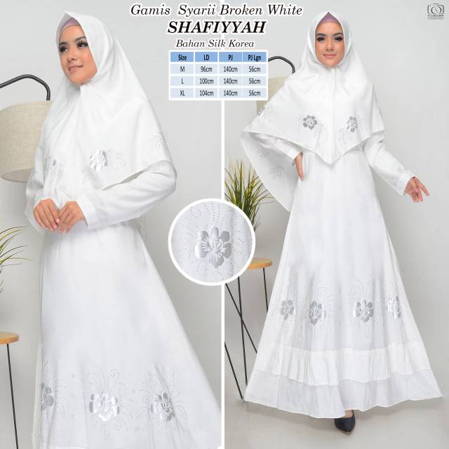 SHAFIYYAH - Gamis Broken White/Gamis Wanita Lebaran