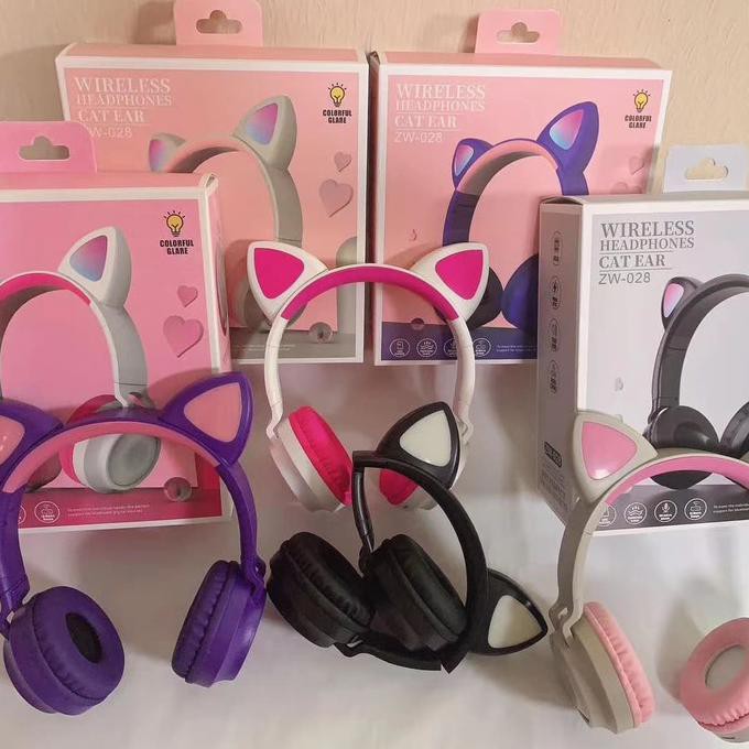 Cat Ear Headphone Gaming Bluetooth Wireless Cat Ear Headset Sanah667