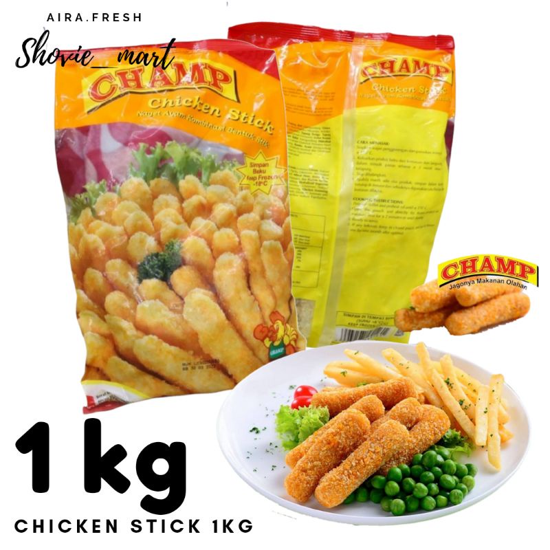 

CHAMP CHICKEN STICK 1KG | CHAMP NUGGET BENTUK STIK 1KG | CHAMP NUGGET STICK 1KG