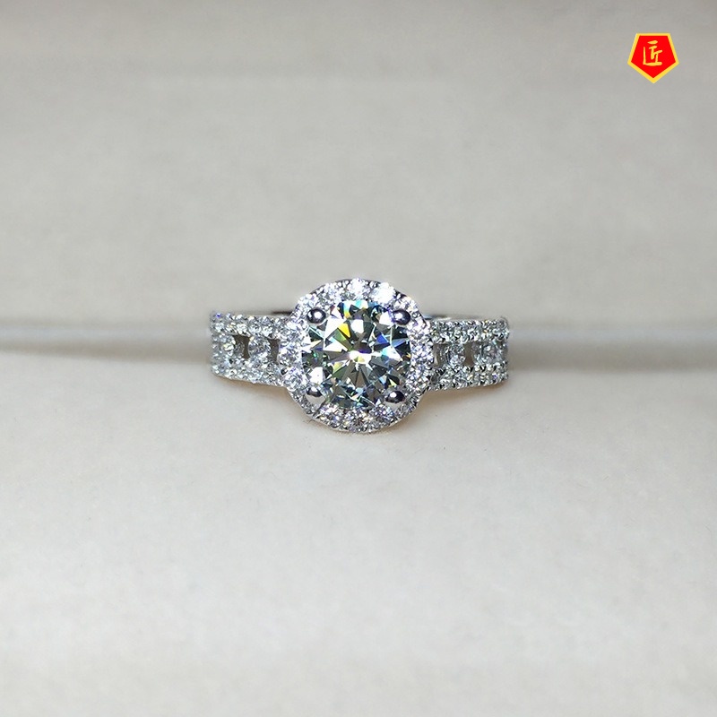 [Ready Stock]1 Karat Moissanite Hollow Design Ring