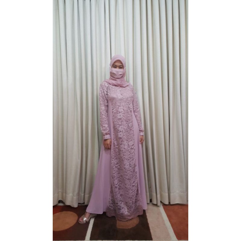 GAMIS FIARA / DRESS/ CERUTY MIX BROKAT/ MURAH