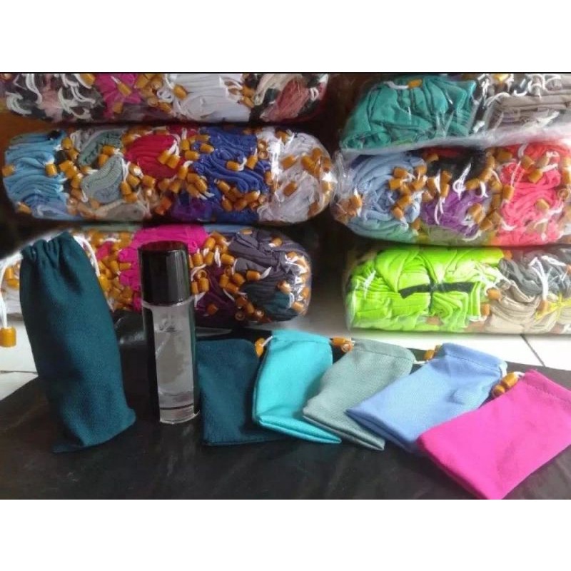 Kantong kantung kain botol parfum 20pcs berbagai ukuran