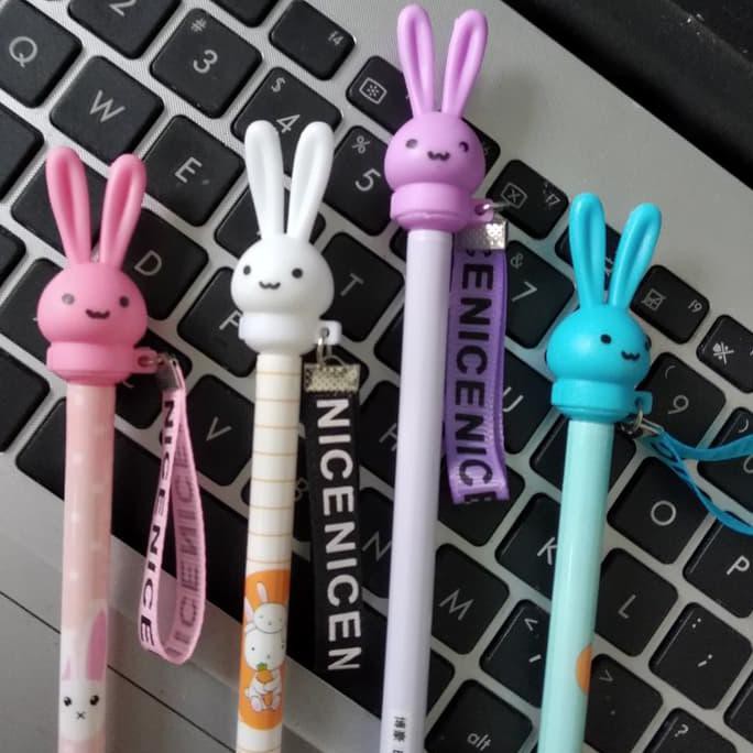 

Super Sale Pulpen Gel Bunny Kelinci Tali - Pulpen Gel Karakter Karet Lucu - 3046 Limited Edition
