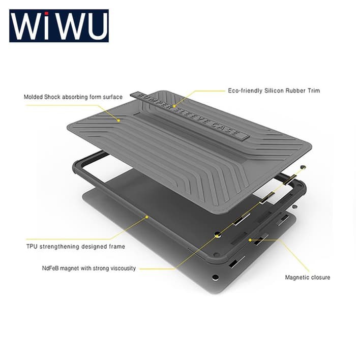 WIWU Sarung Macbook 13.3 inch Voyage Sleeve Bumper Case