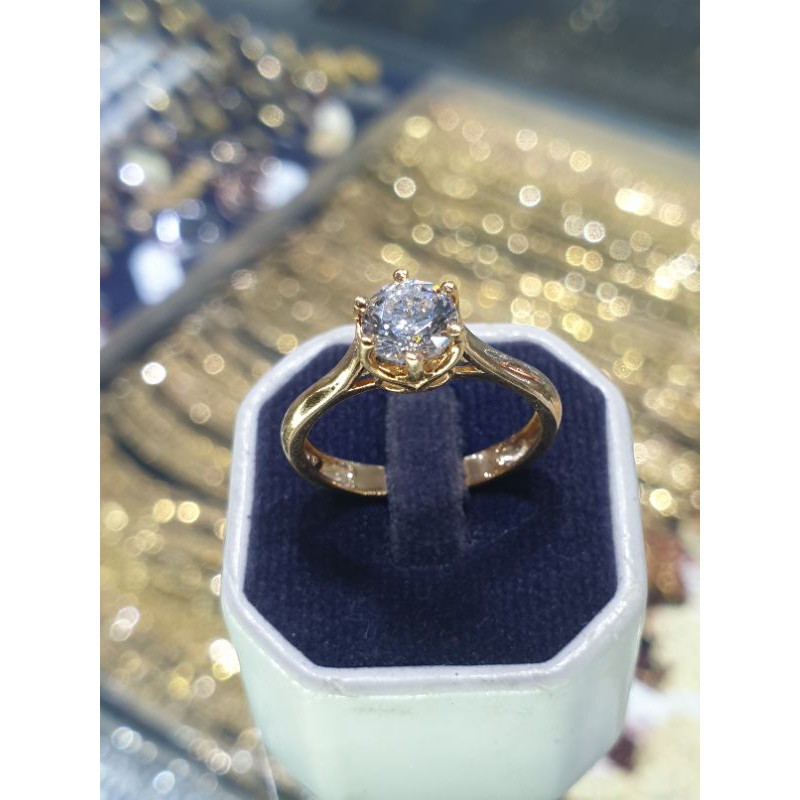 cincin emas 700 mata satu soliter