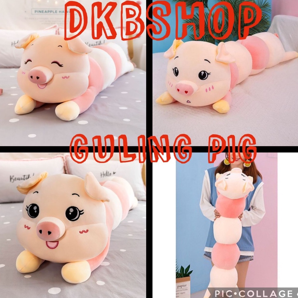 Guling Boneka Babi 80cm Boneka Pig Boneka Piggy Hadiah Birthday Gift Guling Babi Bantal Babi