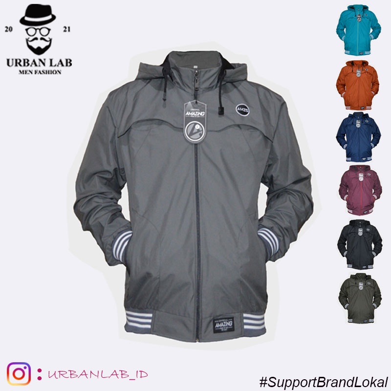 JAKET MOTOR WINDPROOF / JAKET OUTDOOR UNISEX AMZ - SLR