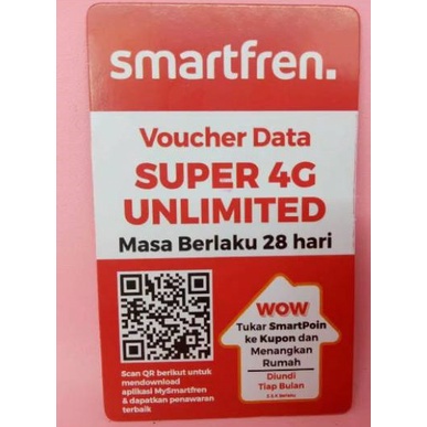 Kuota Paket Smartfren Unlimited FUP 1Gb/hari Selama 28 Hari