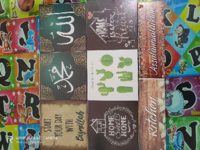 Hiasan Dinding Gantungan Pintu Bahan Mdf 10x30 / Walldecor Poster Kayu Dekorasi Rumah Quotes Unik