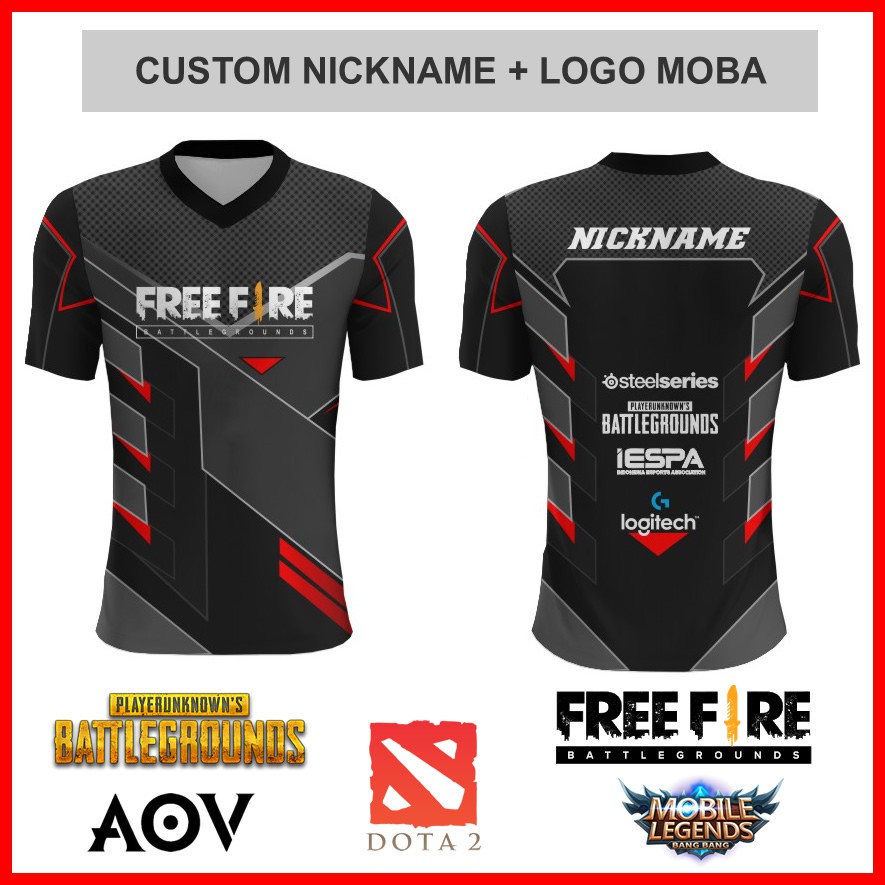Baju Kaos Jersey Free Fire Printing  - Jersey Custom Esports Indonesia