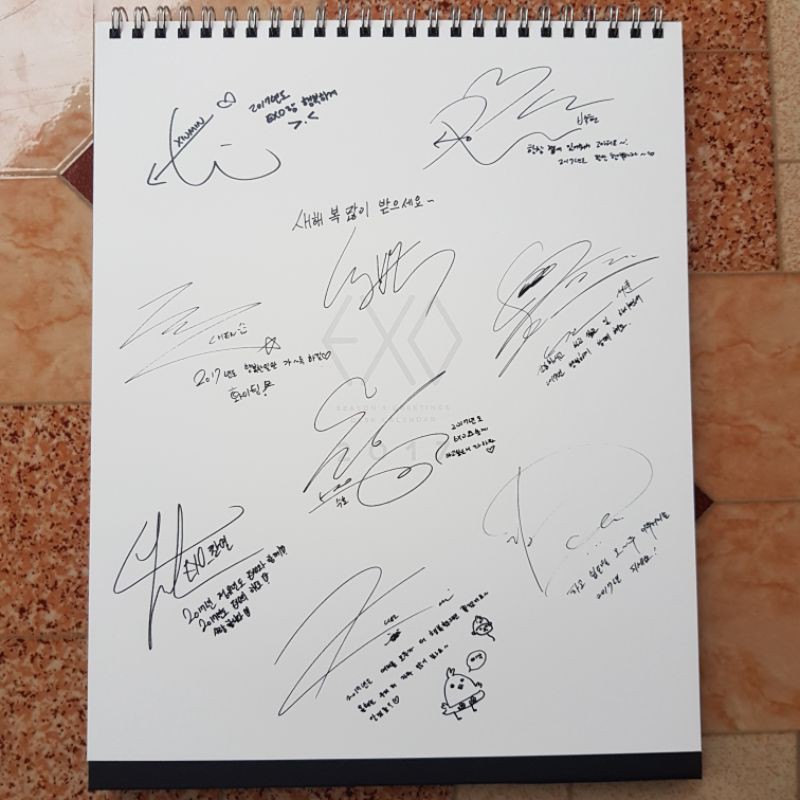 official kalender limited edition photoshoot exo session greeting 2017