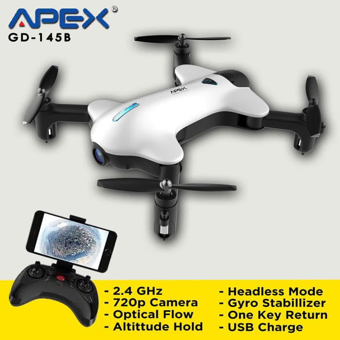 Jual Drone Apex GD145B Foldable Fpv Wifi Camera HdDrone Apex Original