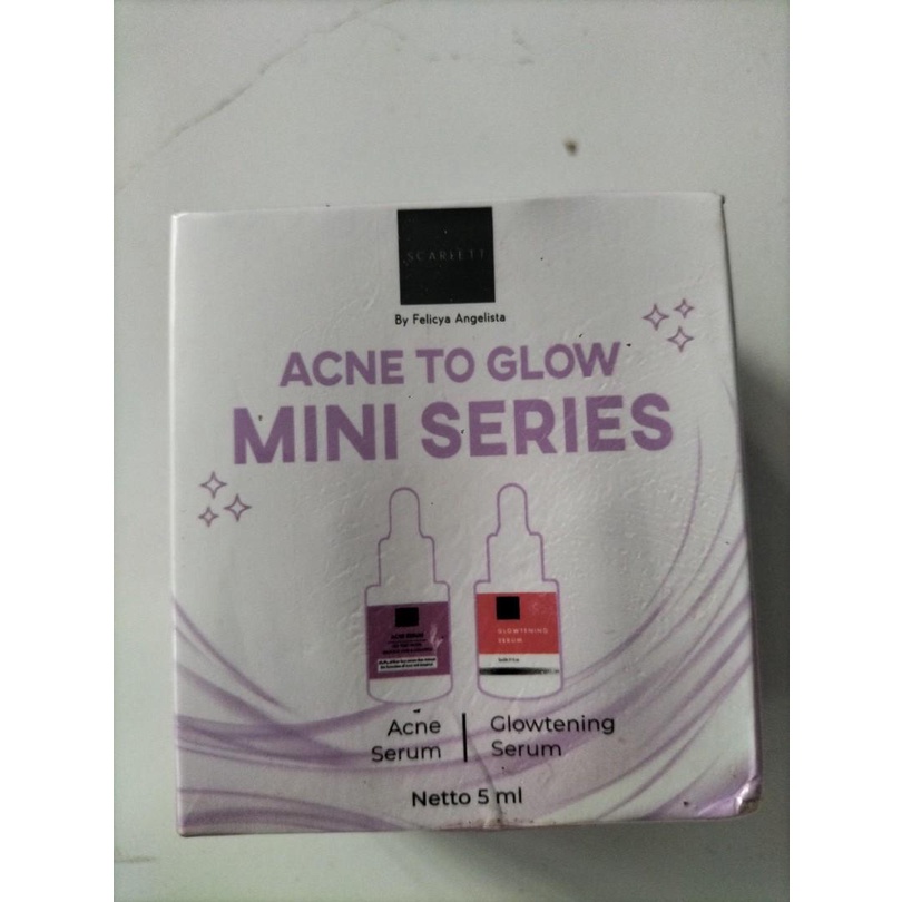 [ORI] Scarlett  Acne to Glow Mini series Serum Isi 2 Meredakan Jerawat Meradang Iritasi Kemerahan Meregenerasi Kulit I BPOM 15ml