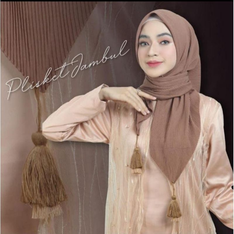 SEGI EMPAT PLISKET BANDUL POLOS / SEGIEMPAT PLISKET / SEGIEMPAT PLISKET BANDUL / JILBAB PLISKET SEGIEMPAT / SEGIEMPAT PLISKET JAMBUL