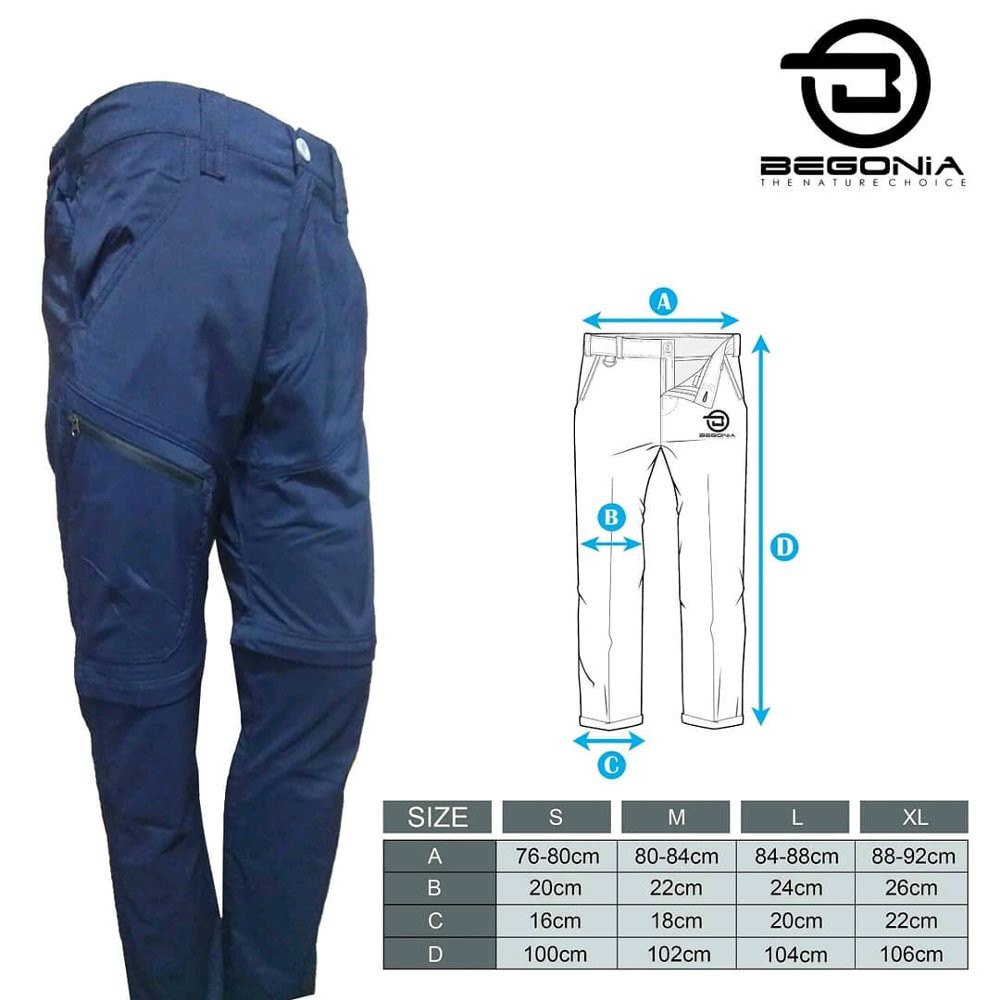 Celana  Sambung Outdoor Quick Dry Begonia Apoda not Eiger  