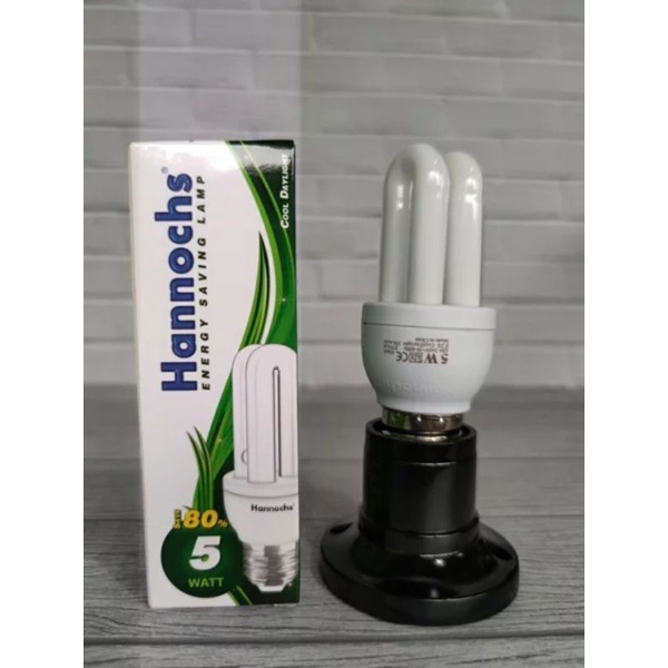 Hannochs lampu plc 5w 2u lhe lampu hemat energi CAHAYA PUTIH