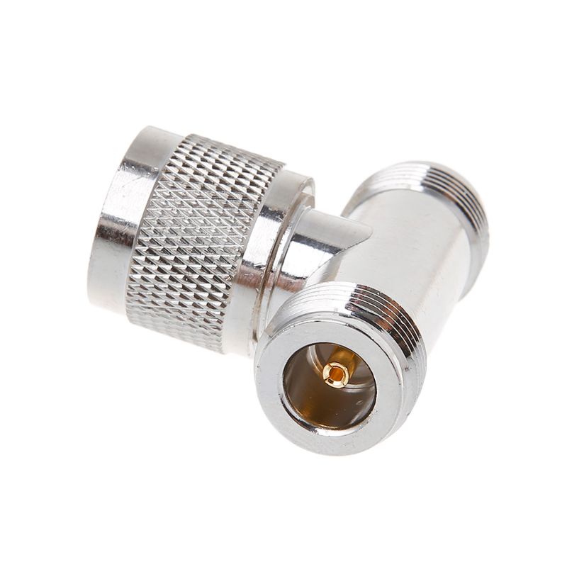 zzz T Shape N Male To 2 N Female Triple RF Connector 3-way Coaxial Adapter