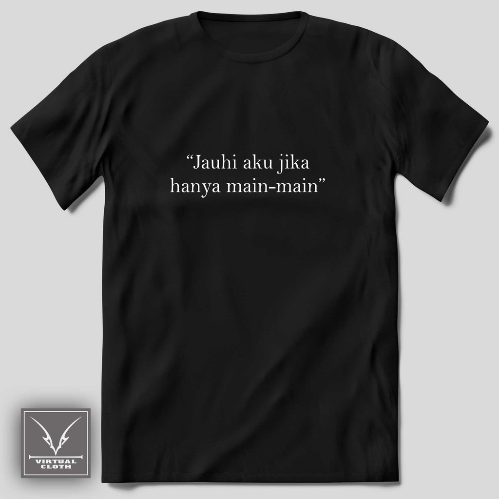 Kaos Kata Bucin Baper Cinta Caption Custom Hitam Unik Murah 30s