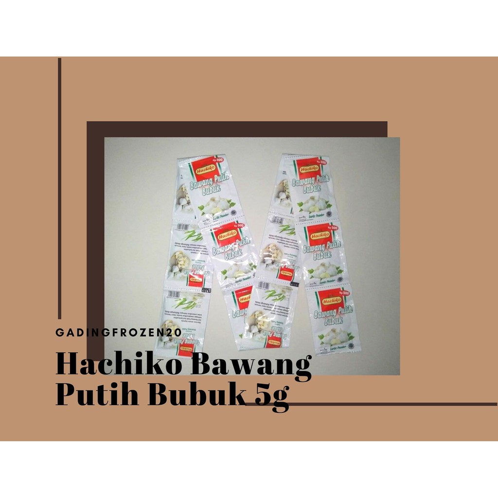 

Gadingfrozen20 Hachiko Bawang Putih Bubu 5g 1 Renteng Bumbu Instan