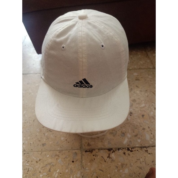 Topi Adidas original putih second bekas